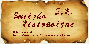 Smiljko Mistopoljac vizit kartica